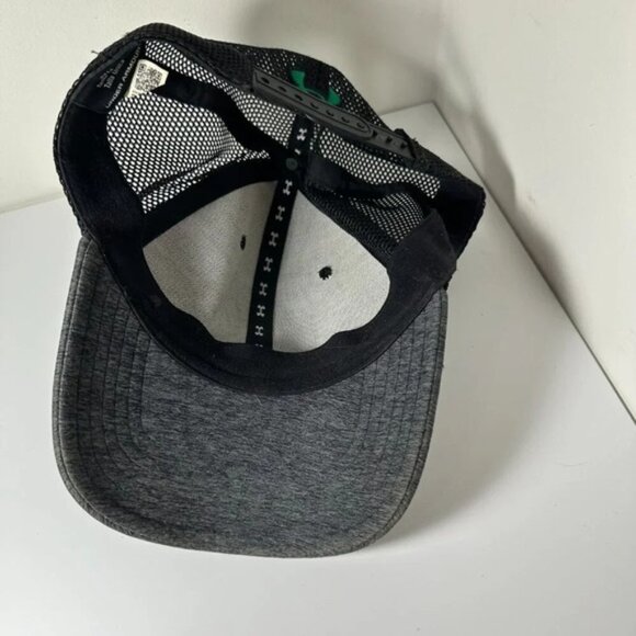 Under Armour Gray and Black Hat with Green and Yellow Logo - Picture 6 of 7